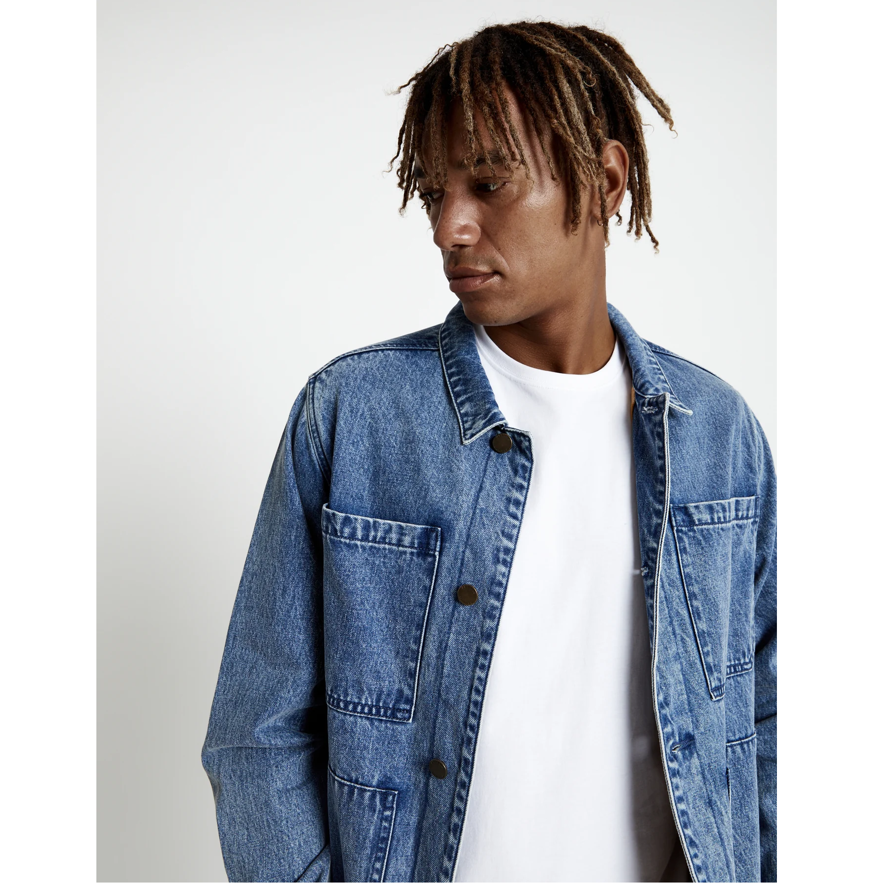 Simple denim jacket top